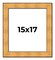 15x17 Embellished Gold Picture Frame - UV Acrylic, Foam Board Backing, Hanging Hardware